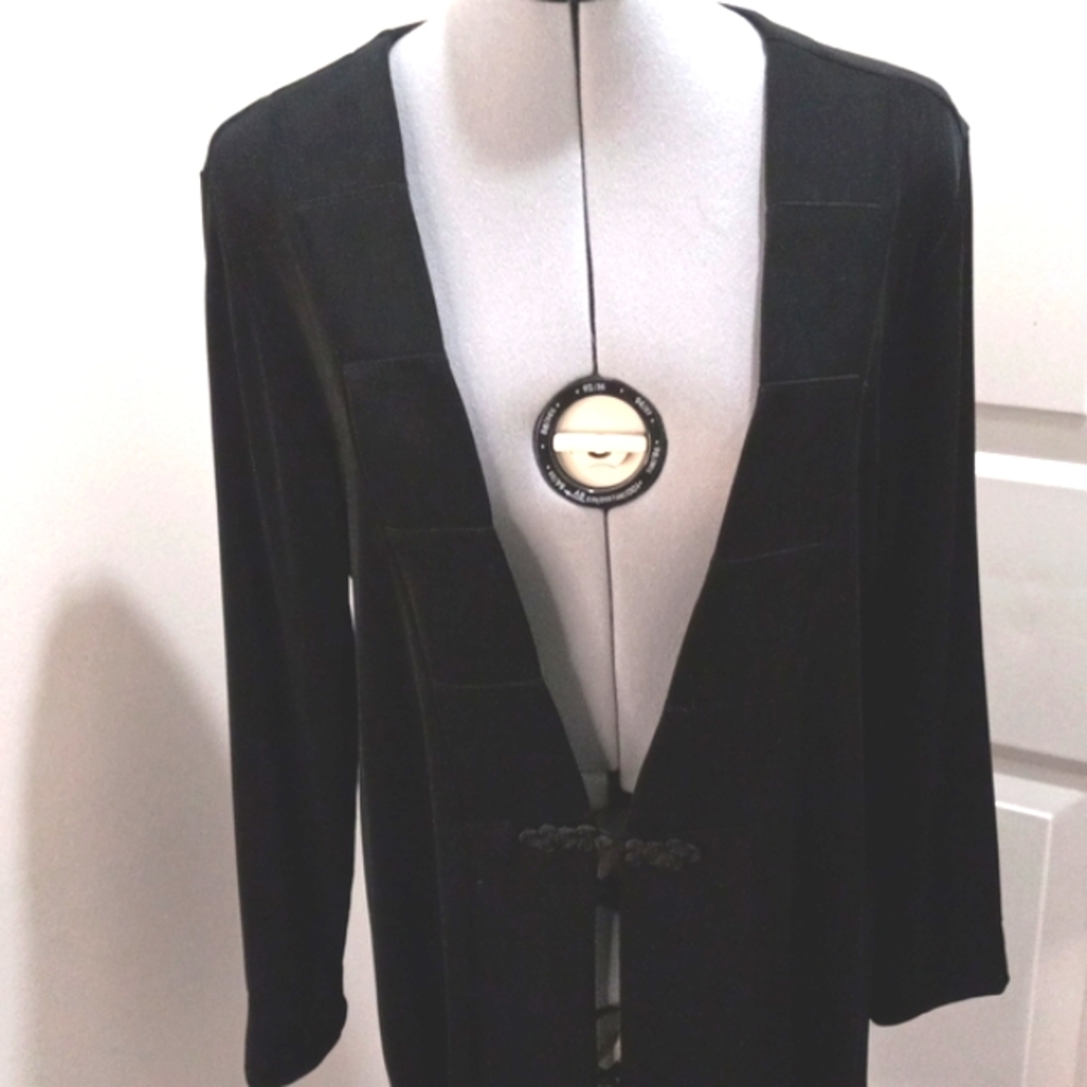 Chico's Black Blazer W/ Detailed Front Size 1 or 10
